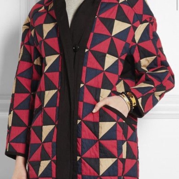 ETOILE ISABEL MARANT Enid reversible quilted cotton coat Size 36 - Picture 6 of 14